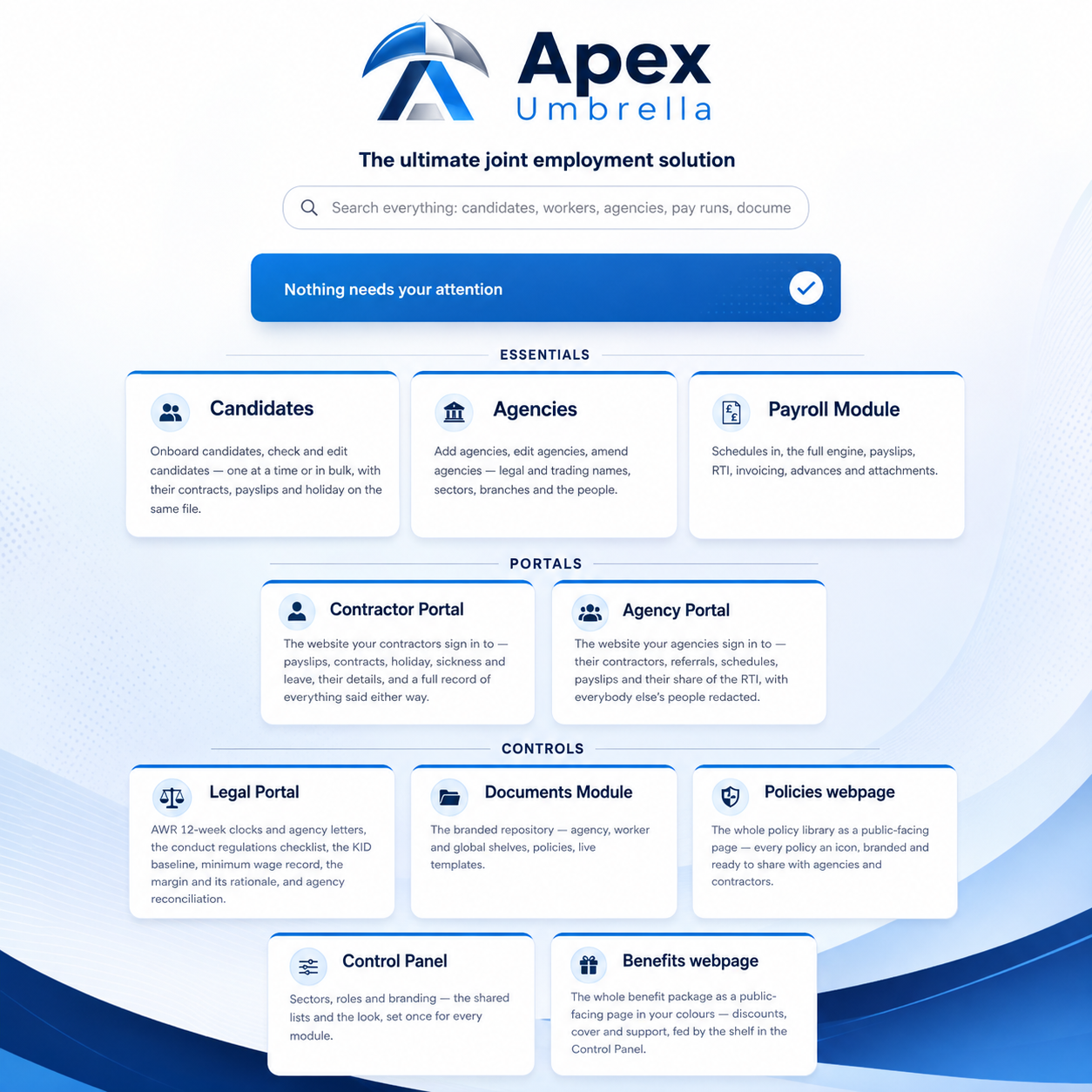 Apex Umbrella configuration