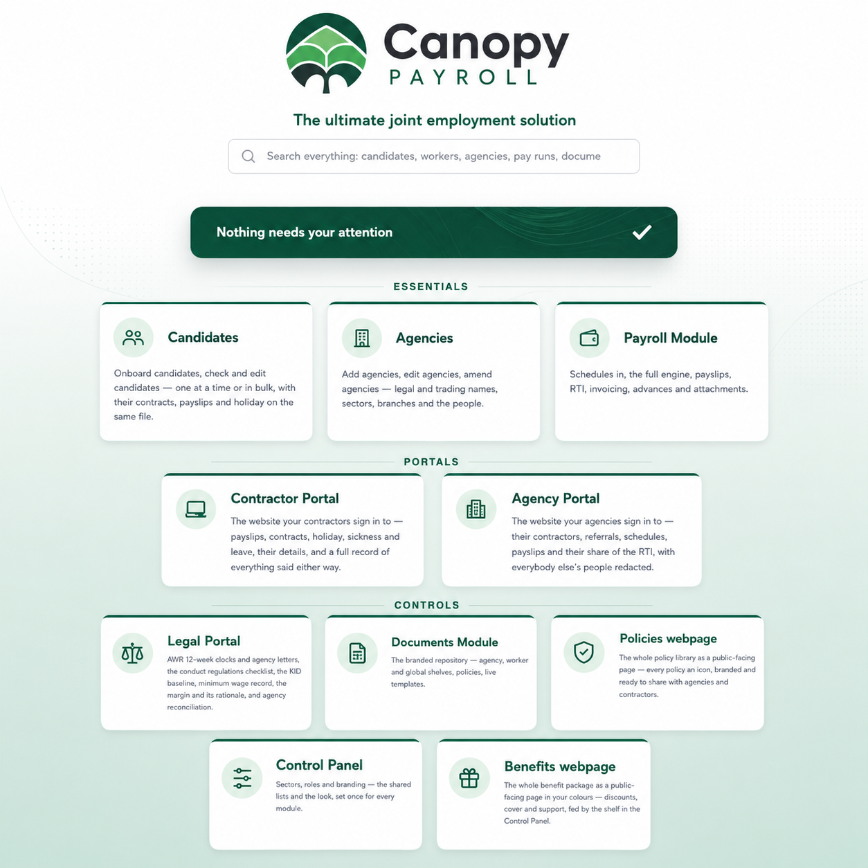 Canopy Payroll configuration